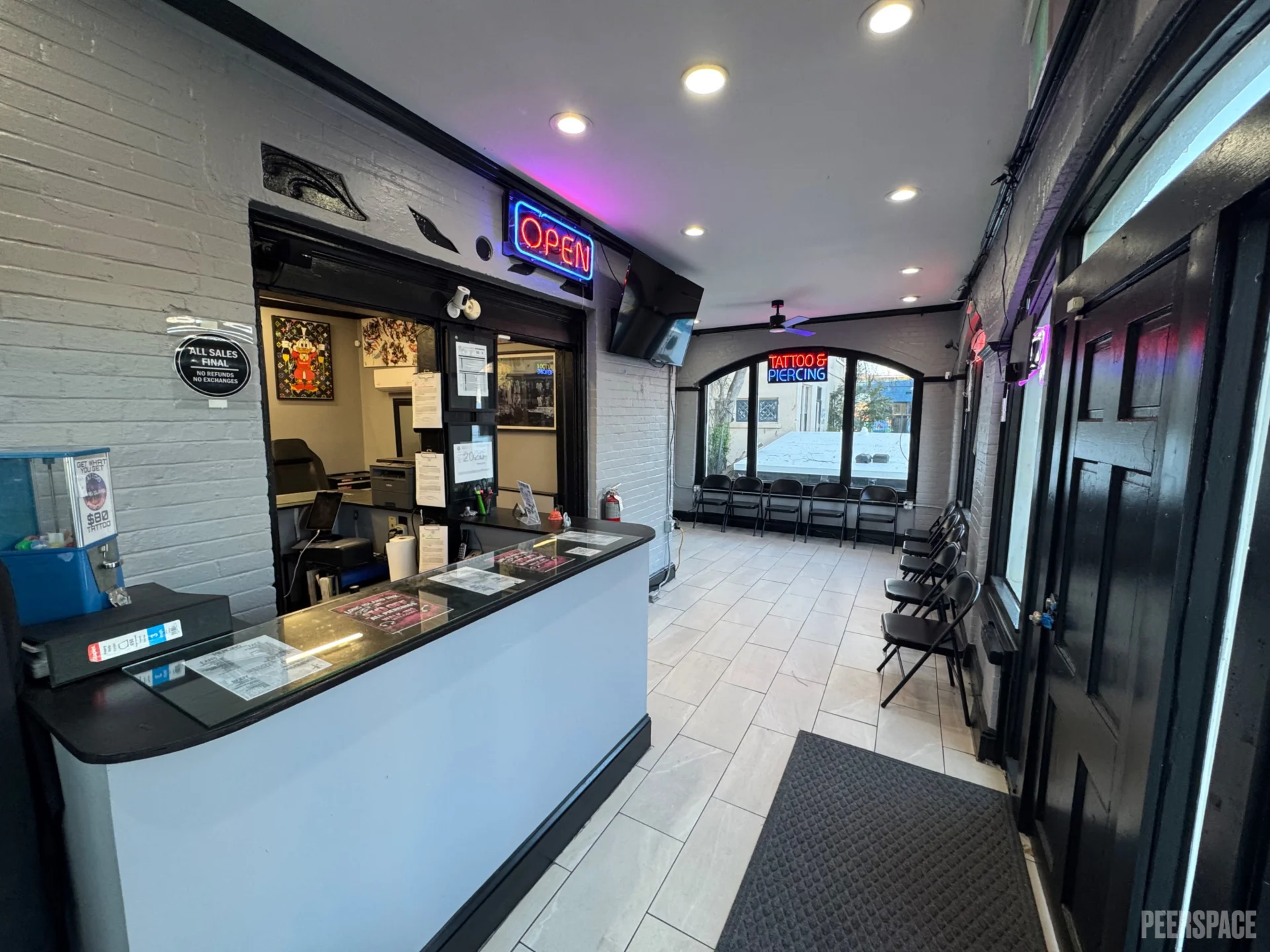 Studio interior reception